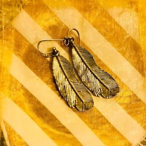 Boho feather earrings